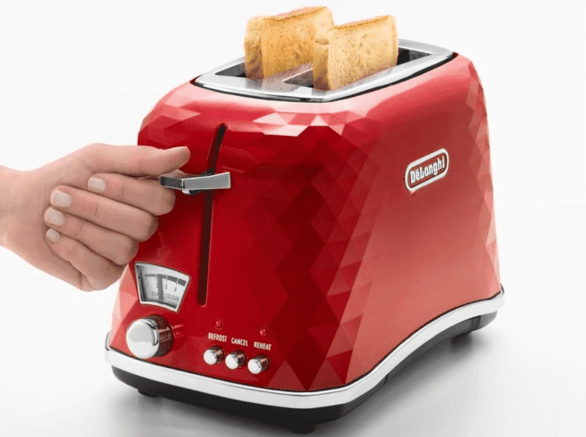 Тостер DELONGHI CTJ2103R Brillante 900Вт красный, Италия
